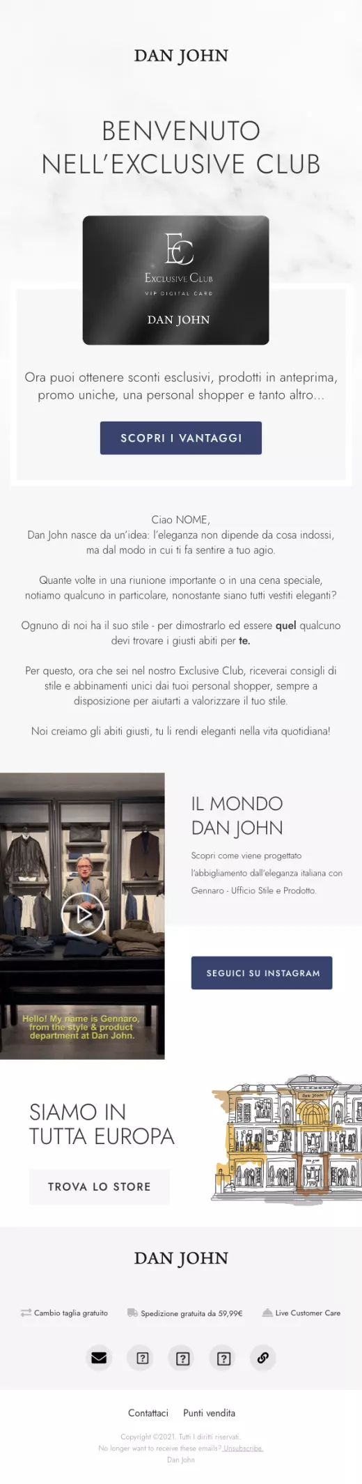 Email marketing Dan John ecommerce fashion menswear
