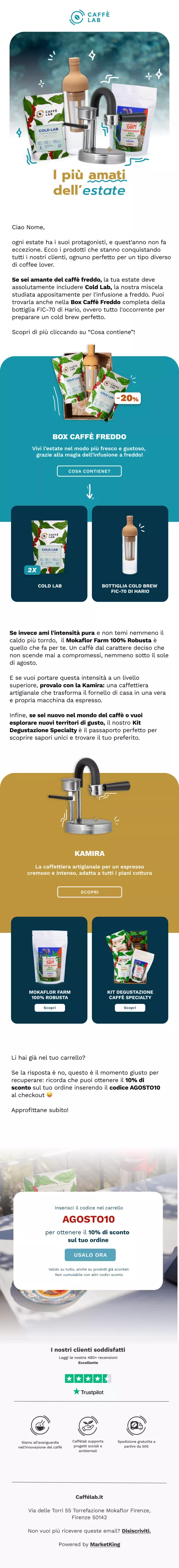 Email promo best seller estate Dolomiti BioHemp ecommerce wellness