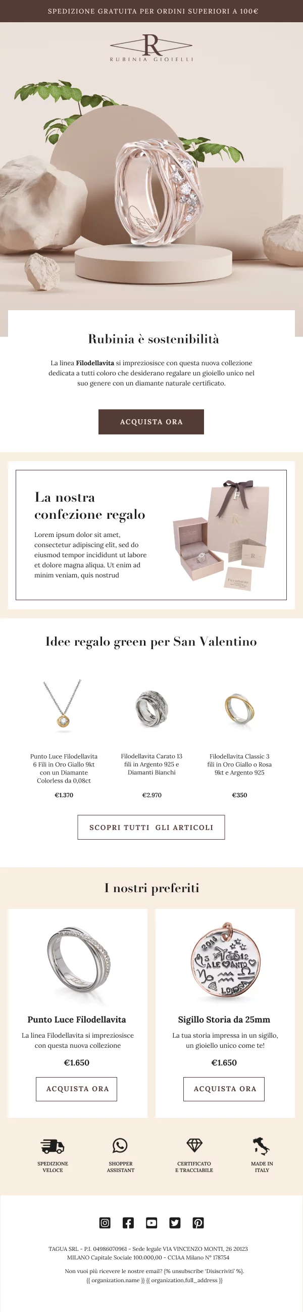 Email Rubinia Gioielli San Valentino