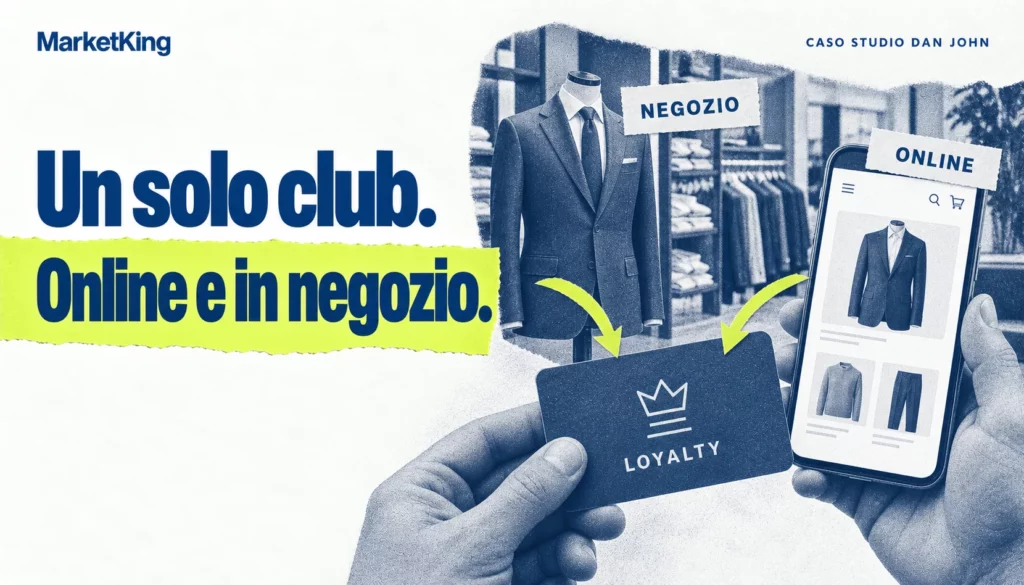 Il caso Dan John: negozio fisico ed ecommerce collegati a un unico programma fedeltà.