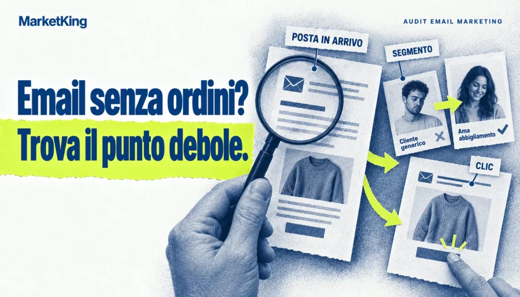 Audit email marketing: controllare recapito in posta in arrivo, segmento e percorso verso il clic.