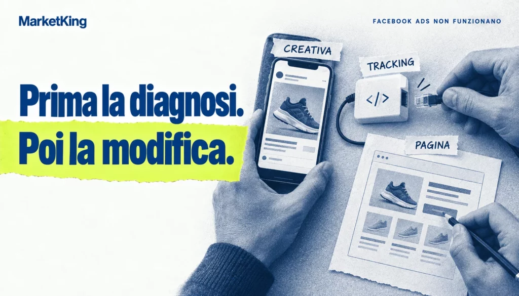 Diagnosticare le ads controllando creatività, tracciamento e pagina di destinazione.