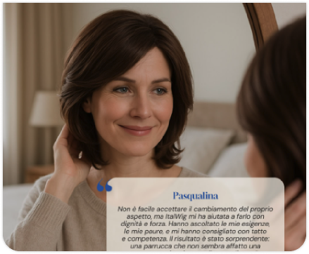 Testimonial di Pasqualina — social proof con volto reale