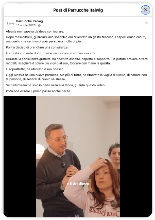 Ad Italwig prima dell'intervento — copy orientato all'offline e consulenza