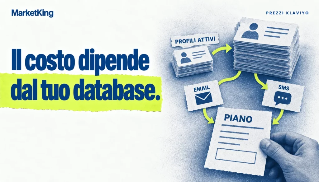 Prezzi Klaviyo: profili attivi e canali utilizzati determinano il piano necessario.