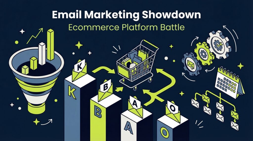 Confronto piattaforme email marketing Klaviyo vs Brevo per ecommerce con podii e metriche