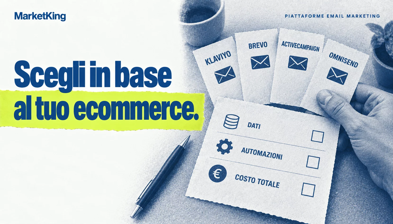 Confronto tra Klaviyo, Brevo, ActiveCampaign e Omnisend attraverso dati, automazioni e costo totale.