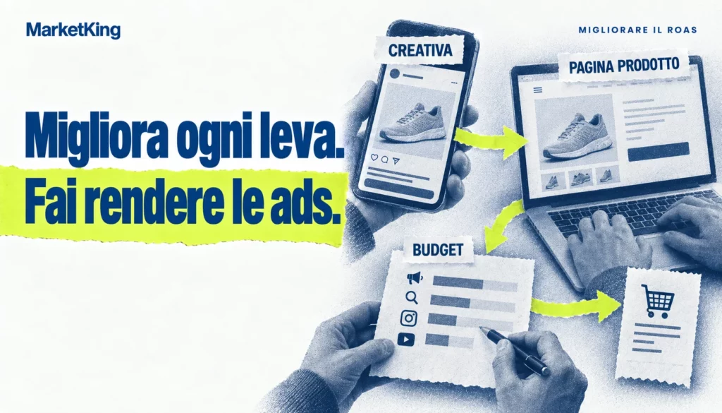 Le leve per migliorare il rendimento delle ads: creatività, pagina prodotto e allocazione del budget.